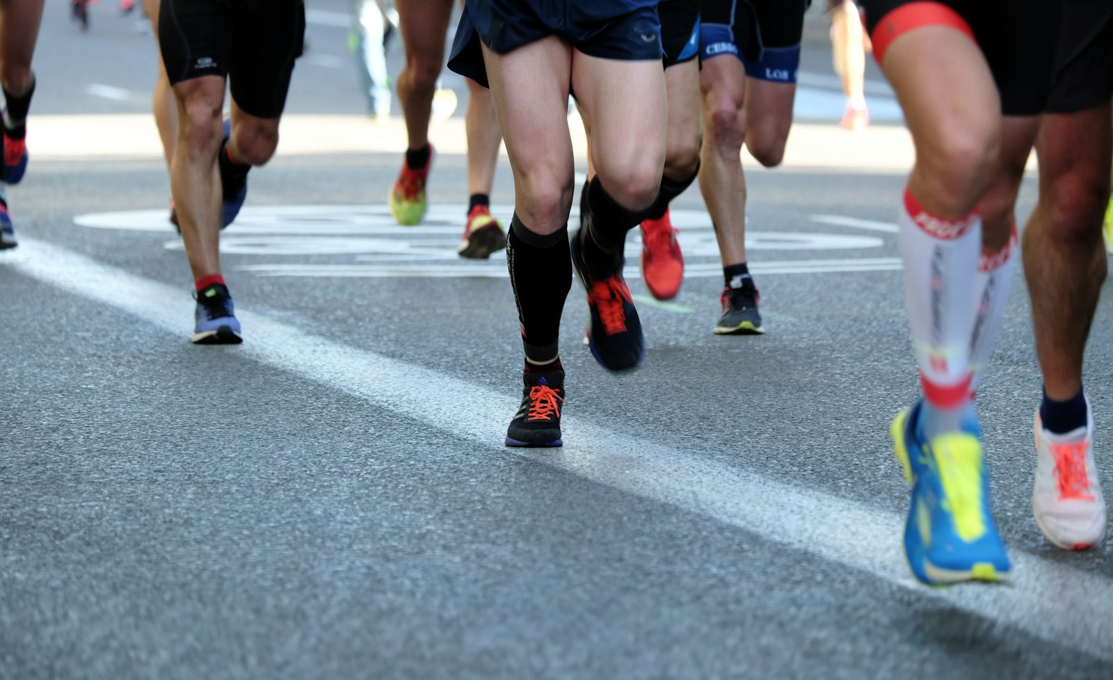 Hardlopers op straat