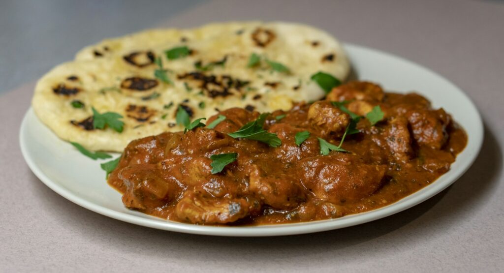 Indiase curry met naan